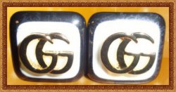  Black & White Square Stud Earrings
