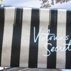 Victoria's Secret Theme Gold Tone & Black Makeup Bag For Teens / Women