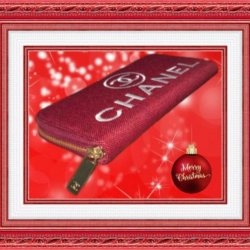  Red & White Long Zippy Wallet For Women / Teens Gold Tone Finish