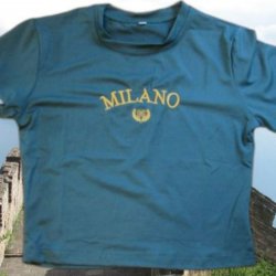 Milano Logo Green Crop Top For Teens Large (L) Fancy Sassy Style