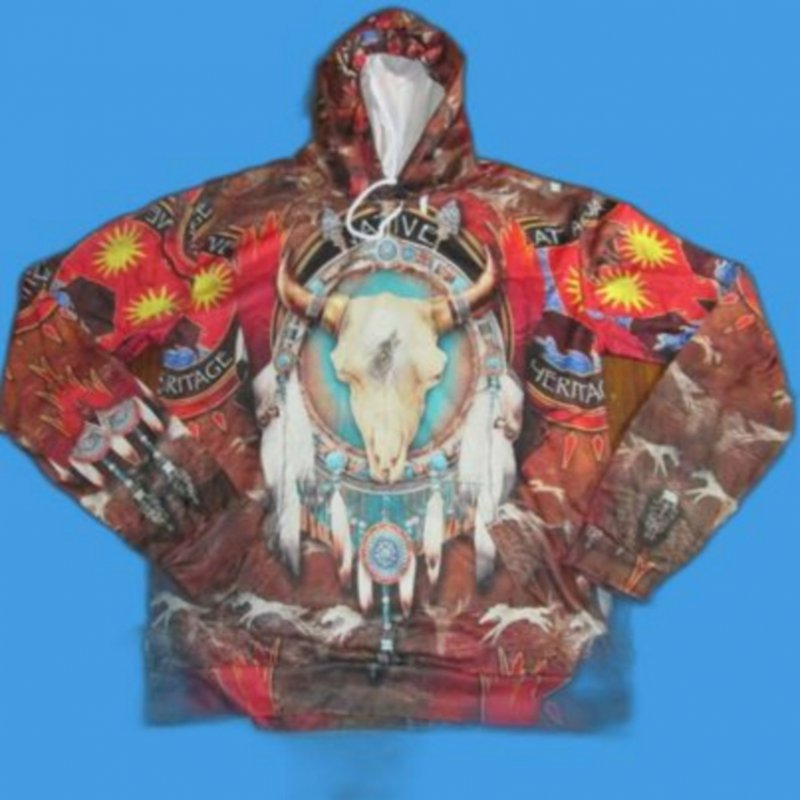 Image 0 of Native American Design Size 3XL Hoodie For Men