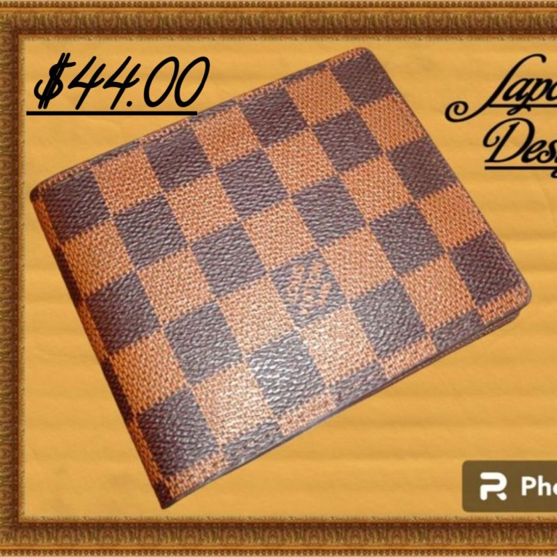 Image 0 of  Brown Leather Checkered Bifold Designer Theme Wallet For Men/Teens