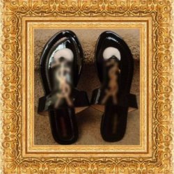  Black & Gold Tone Sandals For Women Size 8.5