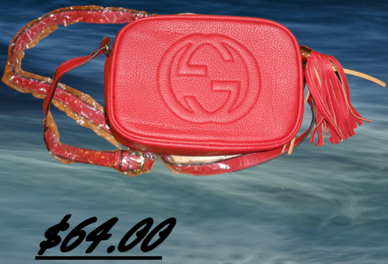 Image 0 of  Red Leather Designer Theme Shoulder Handbag For Teens / Women 