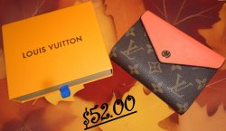  Orange & Brown Leather Designer Theme Mini Wallet For Teens/Women