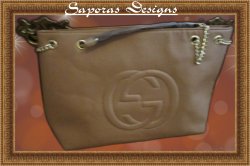  Khaki Brown Leather Theme Handbag For Women Or Teens