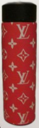 LV Louis Vuitton Inspired Red & White Fashion Water Bottle Hot/Cold