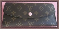  Brown & Pink Long Leather Fashion Wallet For Women