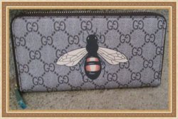  Bee Design Brown Leather Long Zippy Fashion Wallet For Women