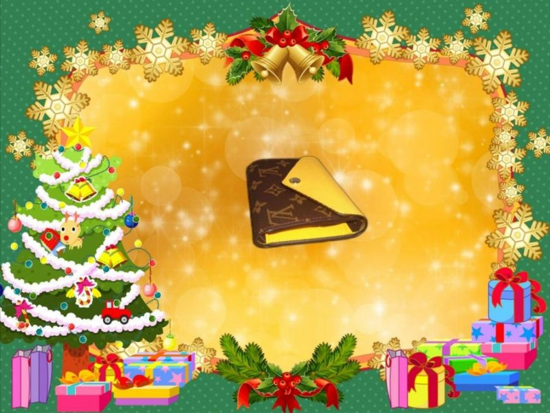 Image 0 of  Brown & Yellow Fashion Mini Small Wallet
