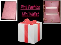  Pink Mini Leather Fashion Wallet