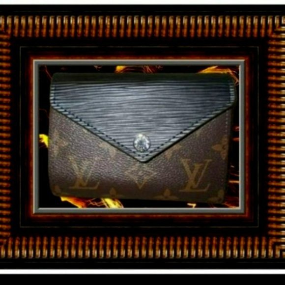 Image 0 of  Black & Brown Leather Mini Wallet For Women