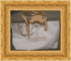 Brown Leather Mickey Mouse Smoother With Laughter Fashion Design Leather Handbag
