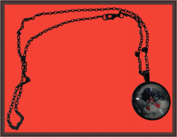 Black Tone Little Red Riding Hood Theme Necklace Biker Gothic Punk Rock Style