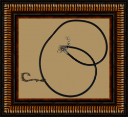 Fish Hook Theme Necklace With Black Cord Chain Unisex Men Or Women