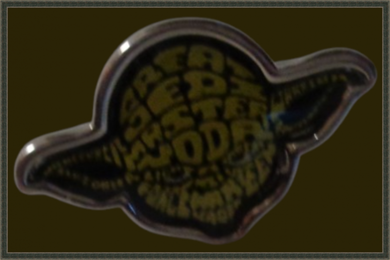 Image 0 of Silver Black & Green Yoda Theme Tie Pin For Men