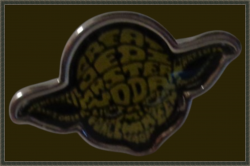 Silver Black & Green Yoda Theme Tie Pin For Men