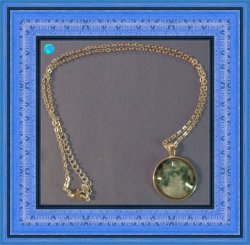 Silver In Color Moon Theme Necklace Unisex