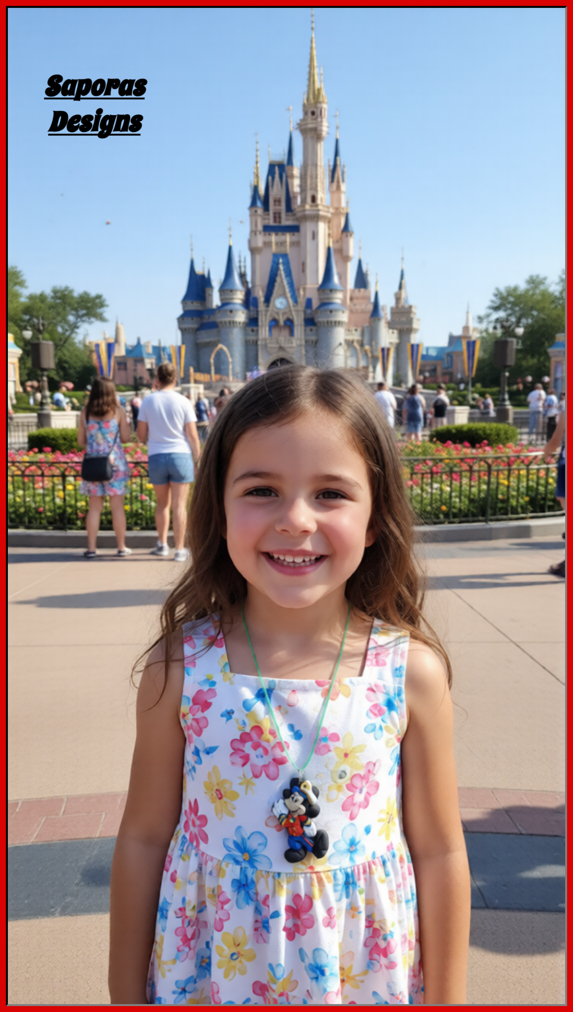Image 0 of Mickey Mouse Theme Necklace For Girls