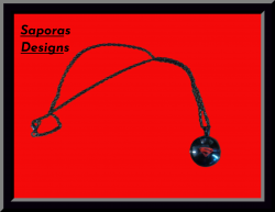 Super Man Theme Necklace Black Tone