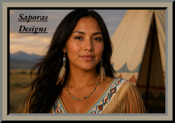 Colorful Beaded Necklace Native Ethnic Tribal Bohemian Theme
