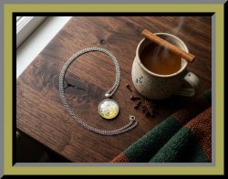 Silver Tone Winnie The Pooh Theme Necklace Unisex