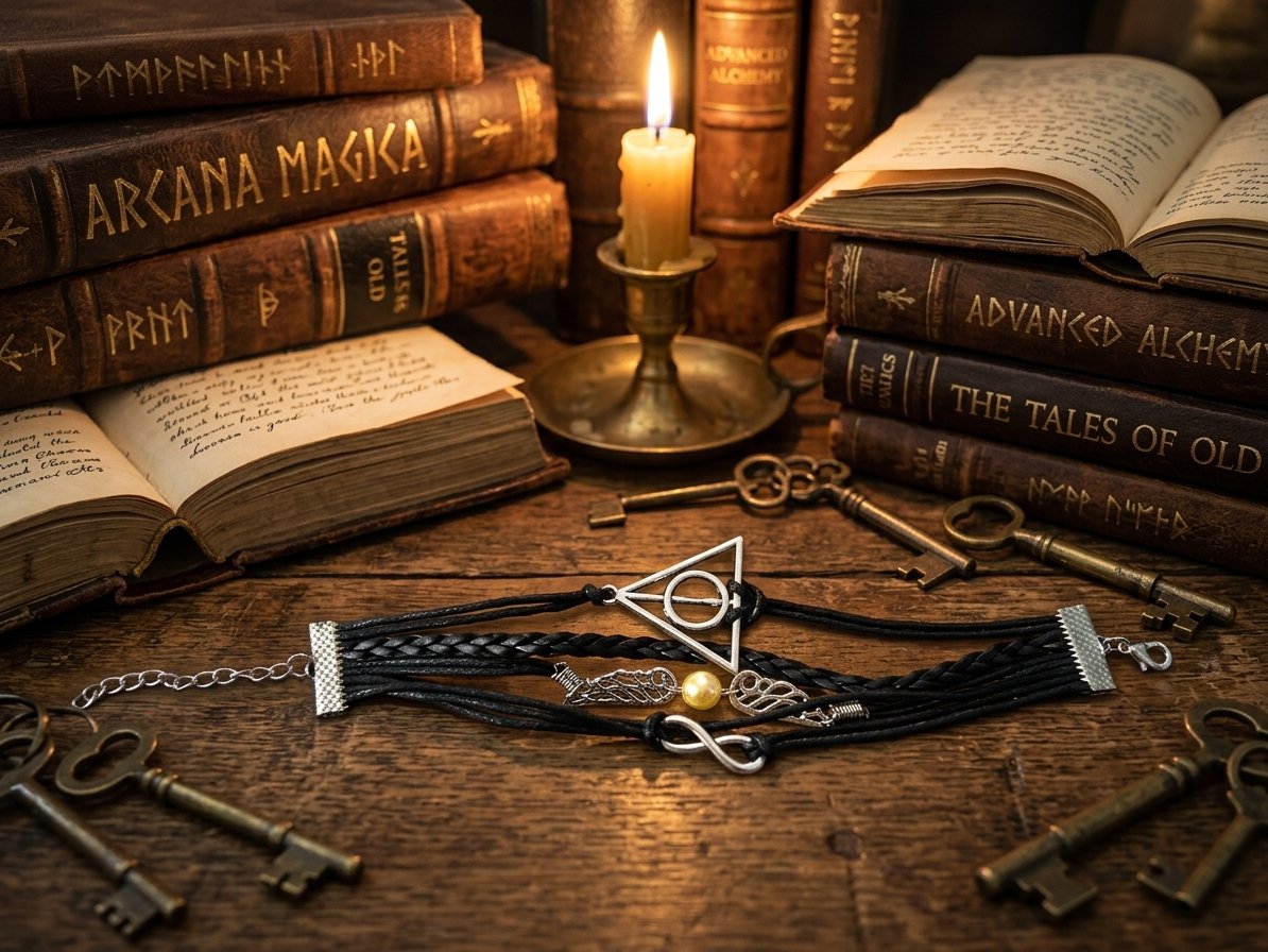 Image 0 of Harry Potter Deathly Hallows Snitch Infinity Theme Bracelet Unisex