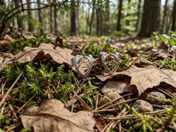 Gold / Silver Tone Antler Theme Stud Earrings