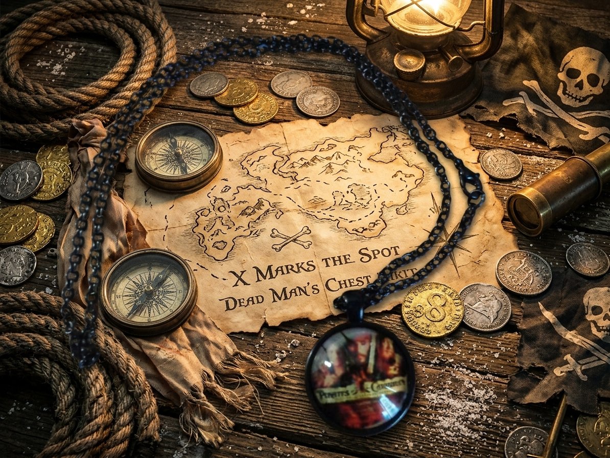 Image 0 of Black Tone Pirates Of The Caribbean Theme Necklace