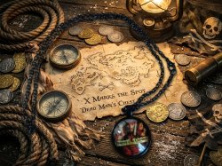 Black Tone Pirates Of The Caribbean Theme Necklace