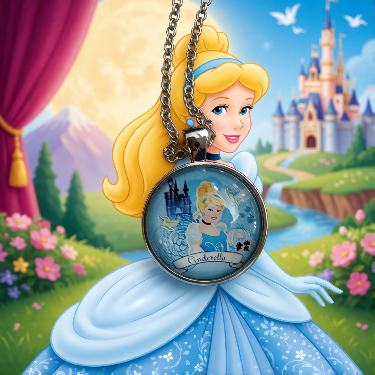 Image 0 of Cinderella Theme Necklace