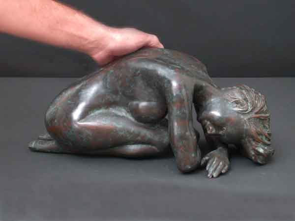 Bronze Sculpted Lady Fetal Real Lost Wax Process