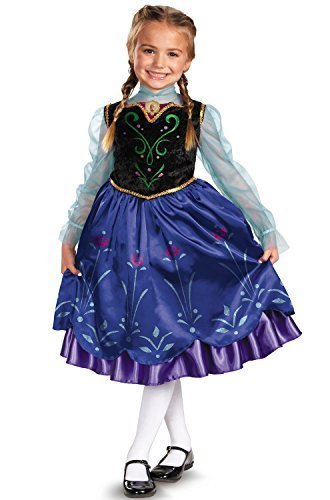 Image 0 of Frozen Princess Anna Deluxe Blue Dress/Vest Child Costume Disguise 57005