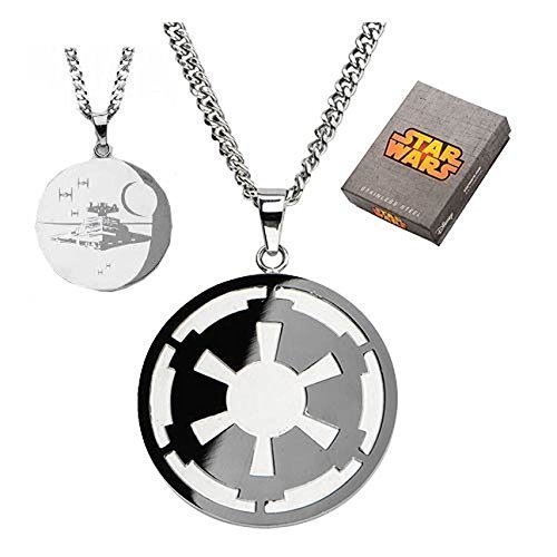 Image 0 of Star Wars Imperial Symbol and Death Star Etched Necklace [Jewelry] [Jan 01, 2014