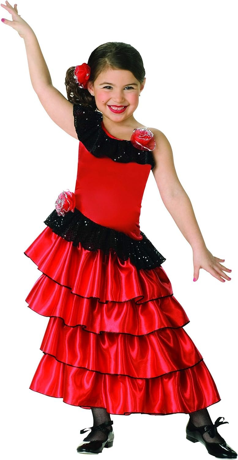 Image 0 of Child's Red and Black Spanish Princess Costume, Rubies