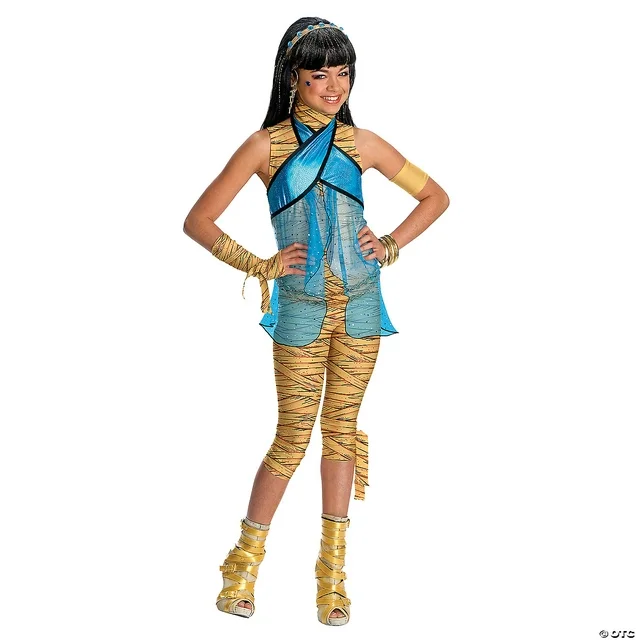 Image 1 of Fashionista Queen Monster High Cleo de Nile Girl Aqua Blue Costume/Wig, Rubies -