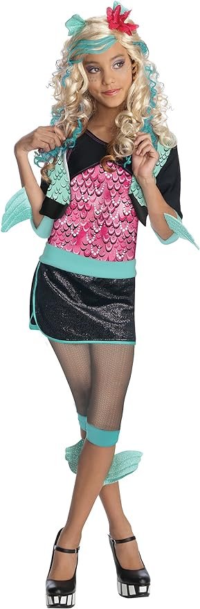 Image 1 of Blonde Fashionista Monster High Lagoona Blue Girl Pink/Aqua Polyester Wig Rubies