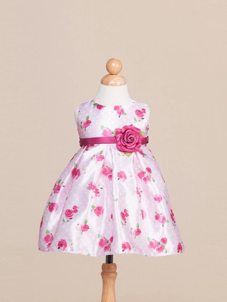 Image 1 of Sweet White Sleeveless Pink Floral Flower Girl Pageant Dress Crayon Kids USA 979