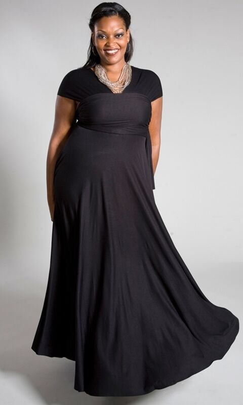 Image 2 of SWAK Designs Sexy Black Eternity Wrap Maxi Dress, Versatile Party Festive Fun - 