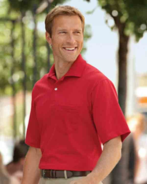 Image 3 of Pocket Polo Golf Shirt Jerzees 436MP, Adult, Hot Sports Colors, Cotton Blend - B