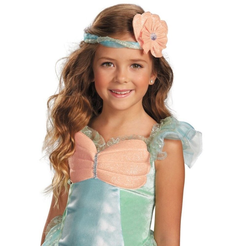 Image 1 of Precious Mystical Mermaid Princess Aqua/Coral Polyester Dress/Headpiece Disguise