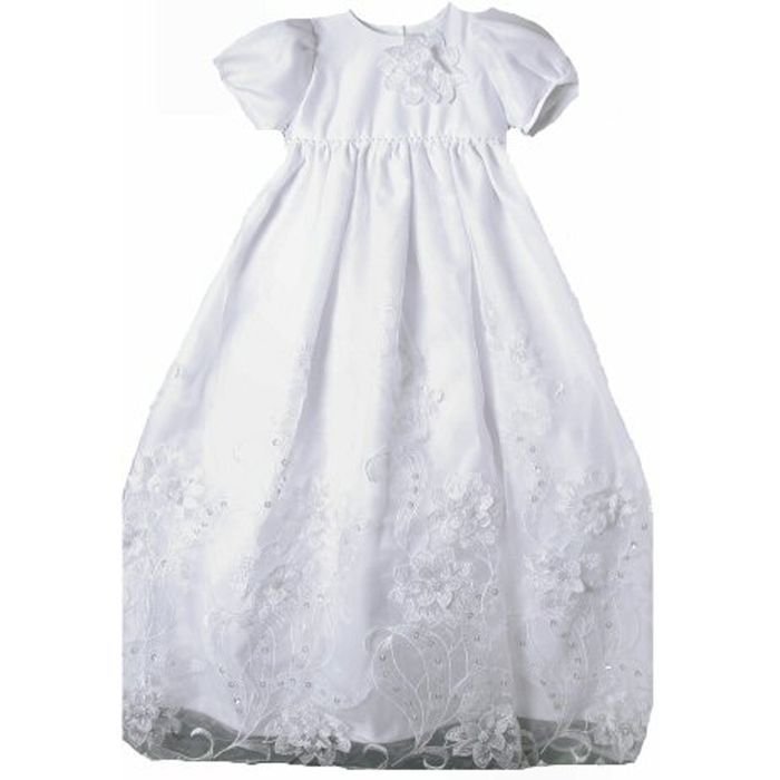 Stunning Baby Girl Unique Angels Floral Lace Boutique Christening Gown/Hat Set -