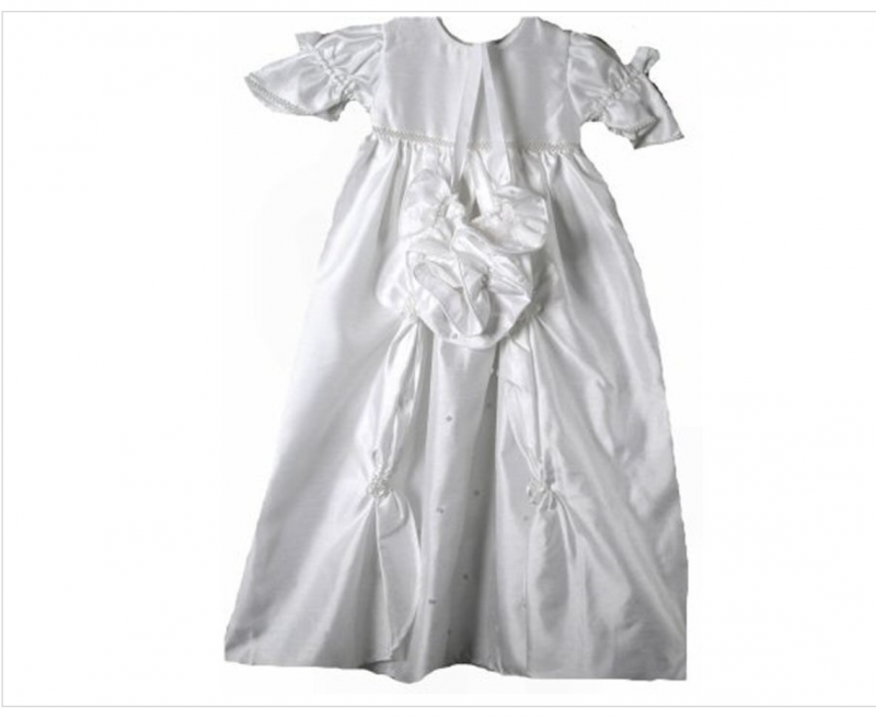 Exquisite Baby Girl Heirloom Boutique Christening Gown/Hat, Unique Angels,White