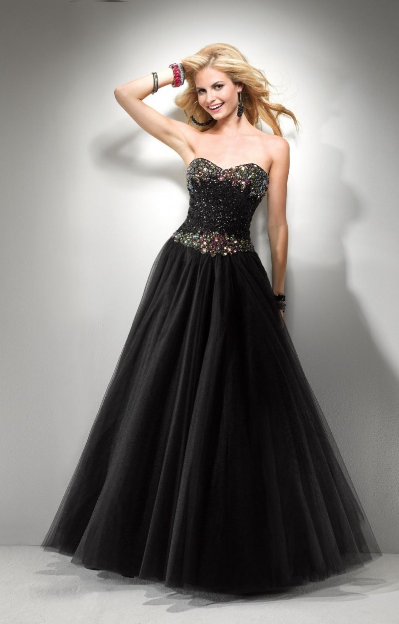 Sexy Strapless Black or Pink Beaded Prom Pageant Evening Gown Dress, Flirt 5794 