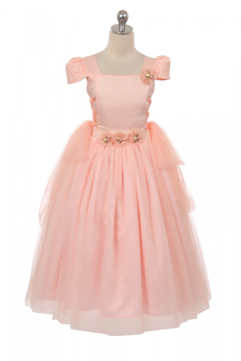 Image 1 of Chic Baby Blush Pink Tea Length Pageant Party Holiday Dress, 2, 4, 6 USA - Blush