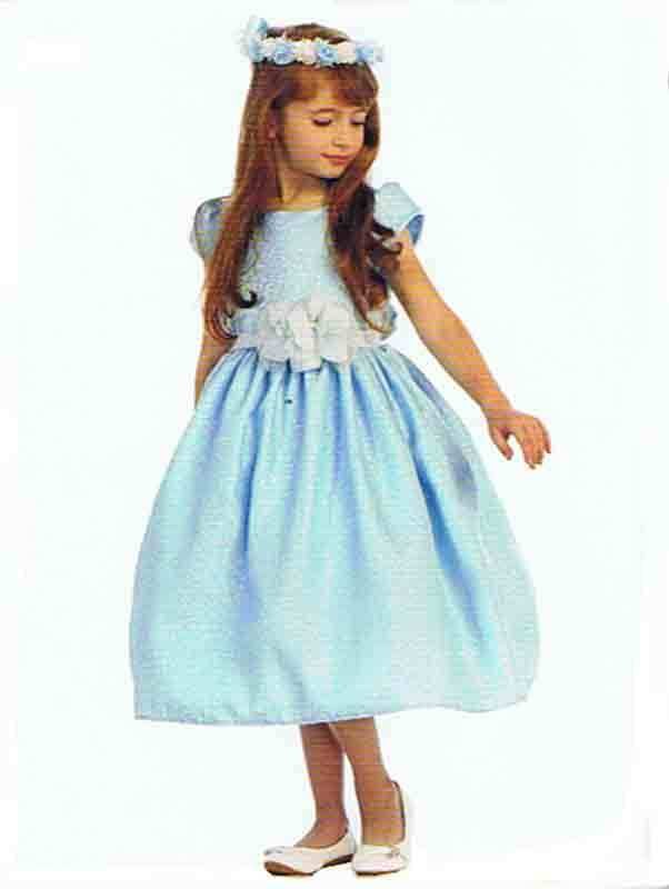 Image 0 of Chic Baby Light Blue/White Tea Length Pageant Party Holiday Dress, 2, 4, 6 USA -