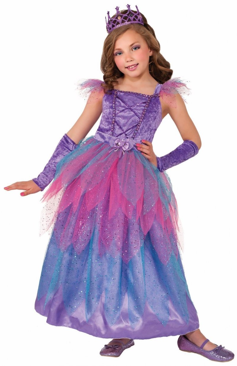 Image 1 of Happily Ever After Royal Purple Fairy Princess Girls Costume w/Glovettes, Forum 