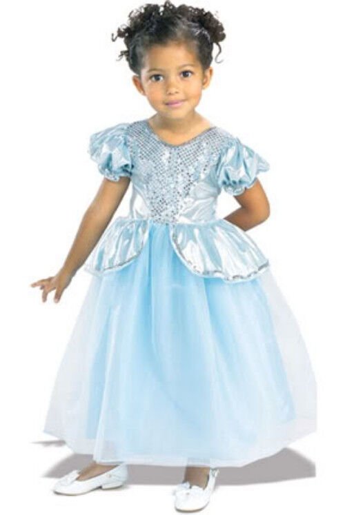 Image 0 of Beautiful Cinderella Palace Princess Aqua Ball Gown Polyester Costume, Rubies - 