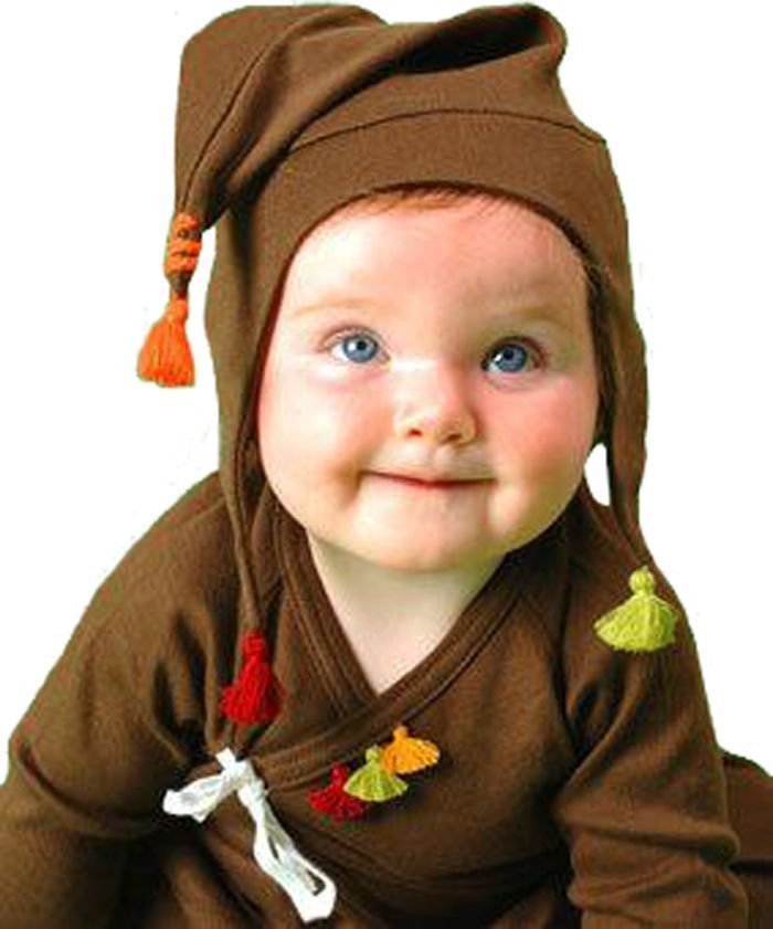 Image 0 of Soft So Cute Chocolate & Orange Sckoon Organic Cotton Kabuki Infant Wear - Kimon