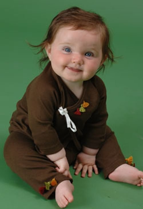 Image 5 of Soft So Cute Chocolate & Orange Sckoon Organic Cotton Kabuki Infant Wear - Kimon
